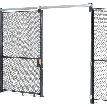 GLOBAL INDUSTRIAL Wire Mesh Sliding Gate, 8x6 603339